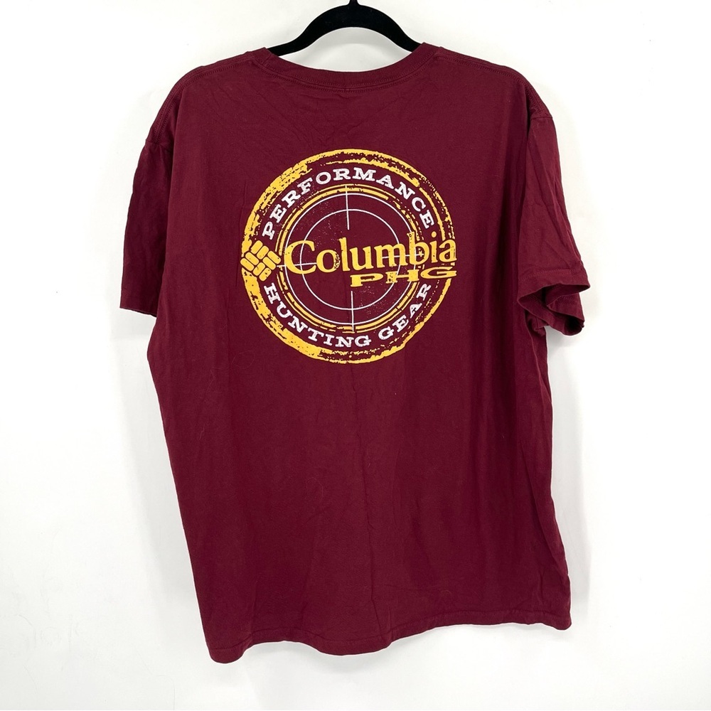 COLUMBIA PHG Performance Hunting Gear Tshirt 100% Cotton Red Hunt Outdoor Men